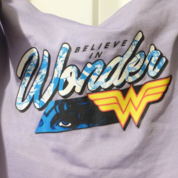 DC comics Wonder Woman dark gray/light purple colour block mini dress - Picture 7 of 13